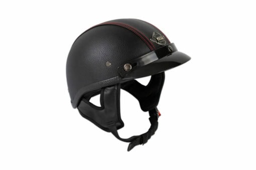 Retro Motorradhelm | Oldtimer Helm | halboffen inkl. Helmschirm